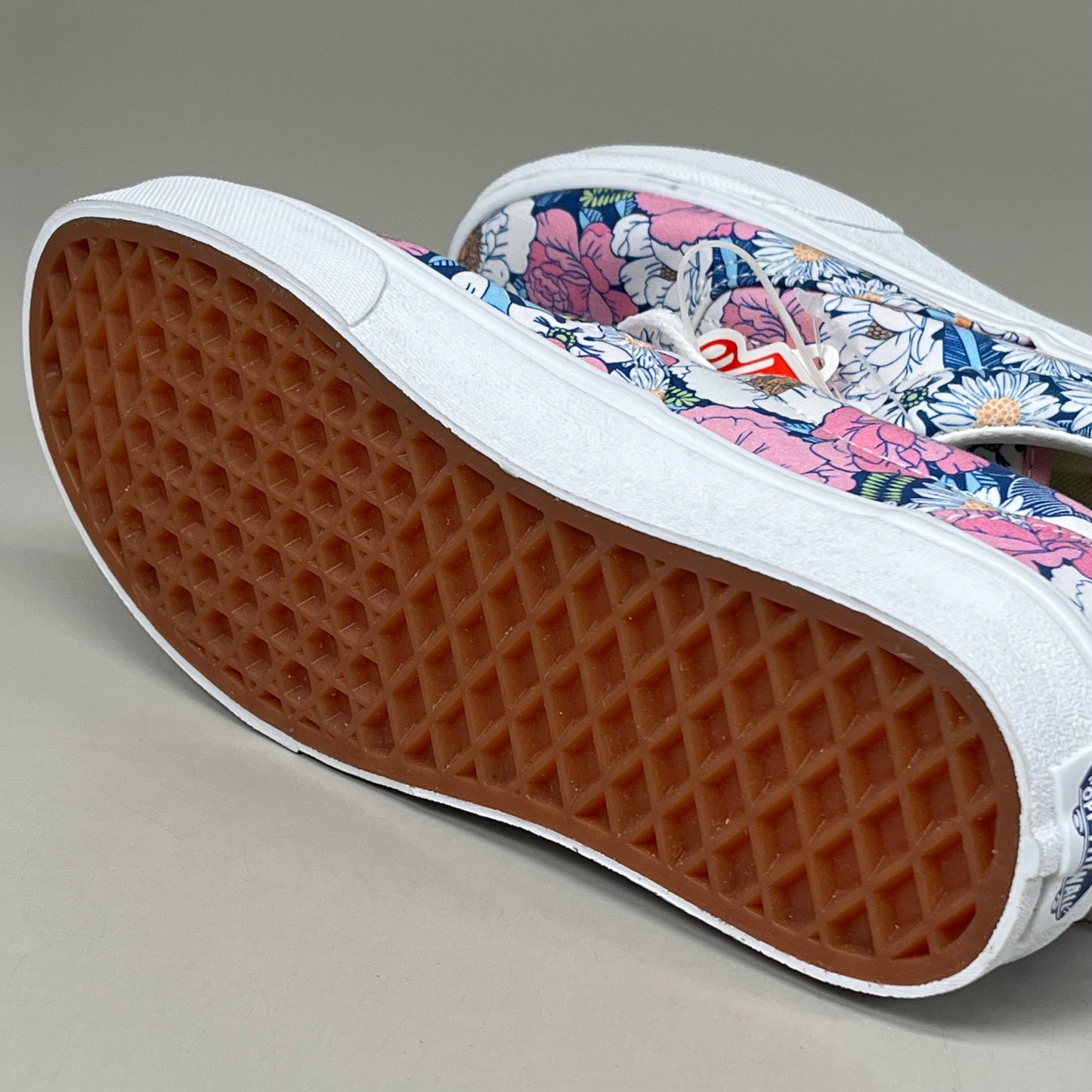 VANS Era Canvas Sneakers Women's Sz 5.0 Men's Sz 3.5 Blue & Pink Retro Floral