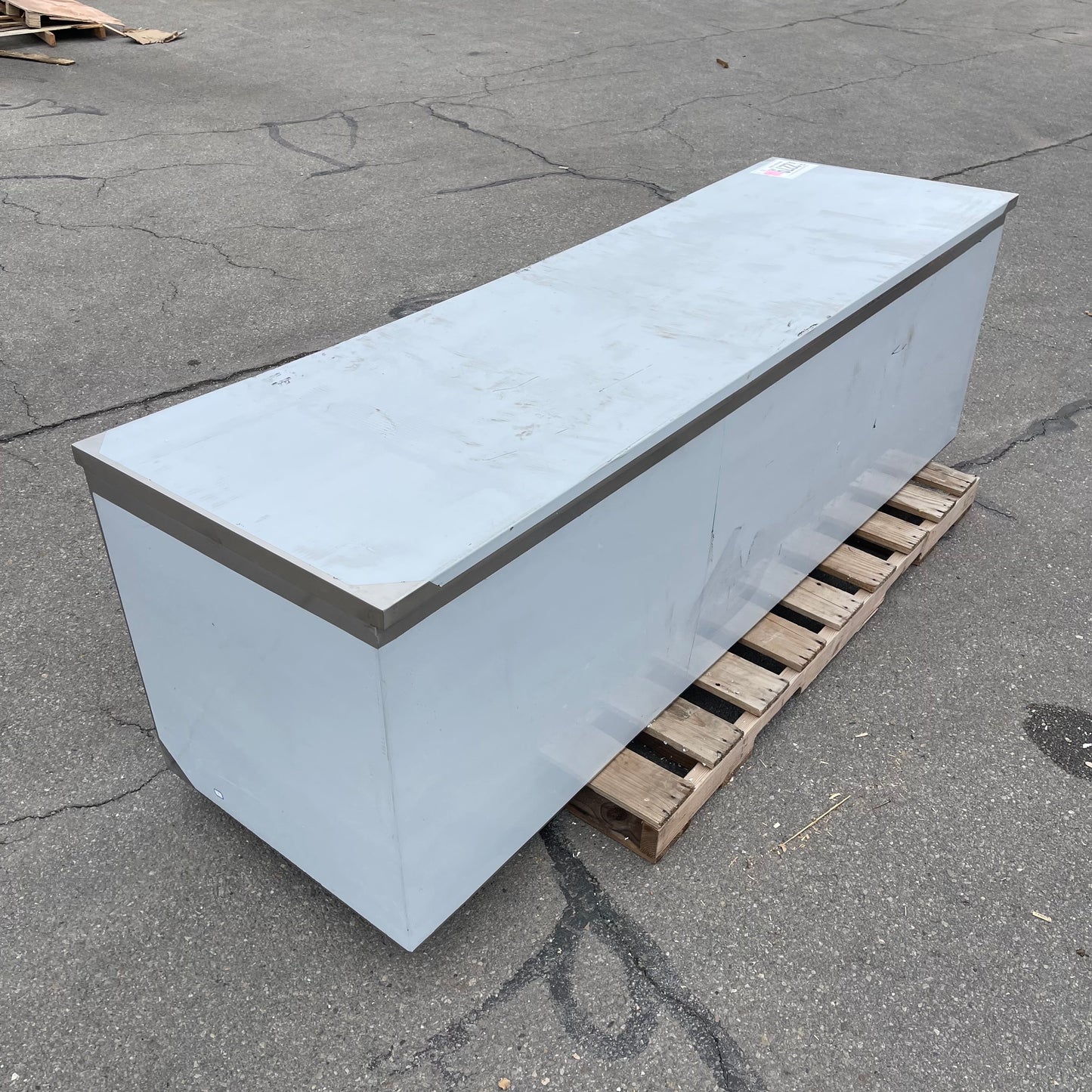 ZA@ REGENCY Enclosed Base Table 96”x30”x30” Stainless Steel 600EBT3096 (AS-IS)