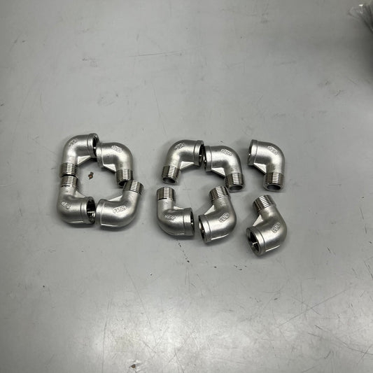 DERNORD (10 Pack) Stainless Steel Street Elbow 1", 3/4" Silver 17424 (MATURE, DO NOTHING)
