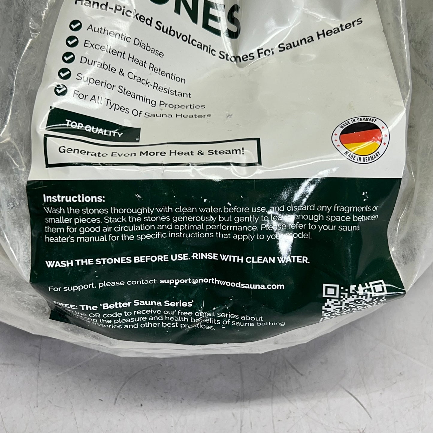 NORTHWOOD SAUNA Hand Picked Subvolcanic Stones For Sauna Heaters 45LBS Grey