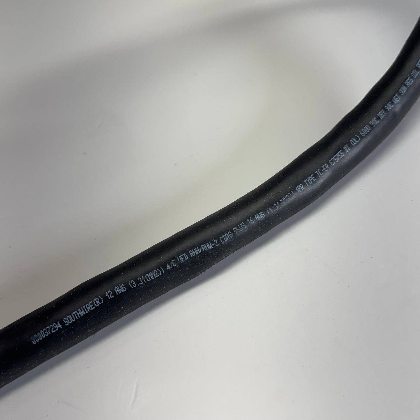 SOUTHWIRE Power Cable for Armorstart 12Awg 600v 90C Wet Sun Res Oil Res TC-ER E75755 BI