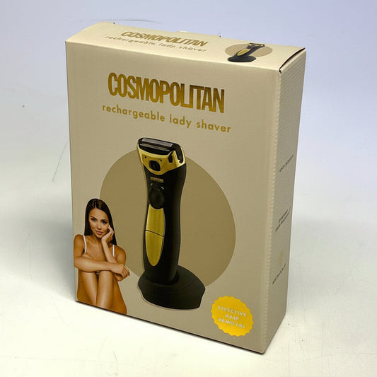 COSMOPOLITAN Cordless Portable Rechargeable Lady Shaver Black & Gold 2021-7281