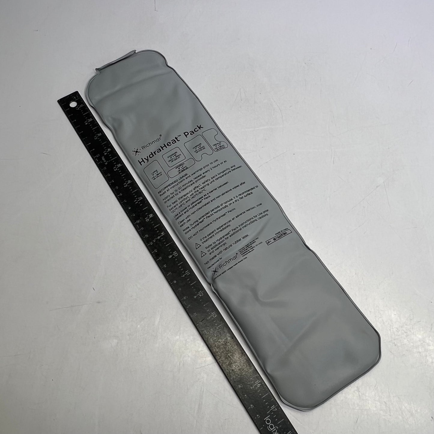 RICHMAR Non-porous Polymer Skin Hydraheat Pack  Universal 19"x5" Grey HP-1905-un