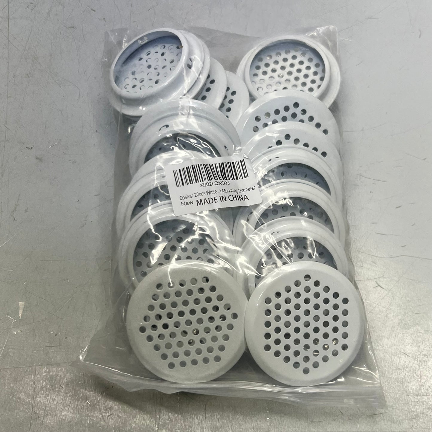 COSHAR (20 PACK) 2.5"D Stainless Steel Round Air Vents, White X002LQKO9J