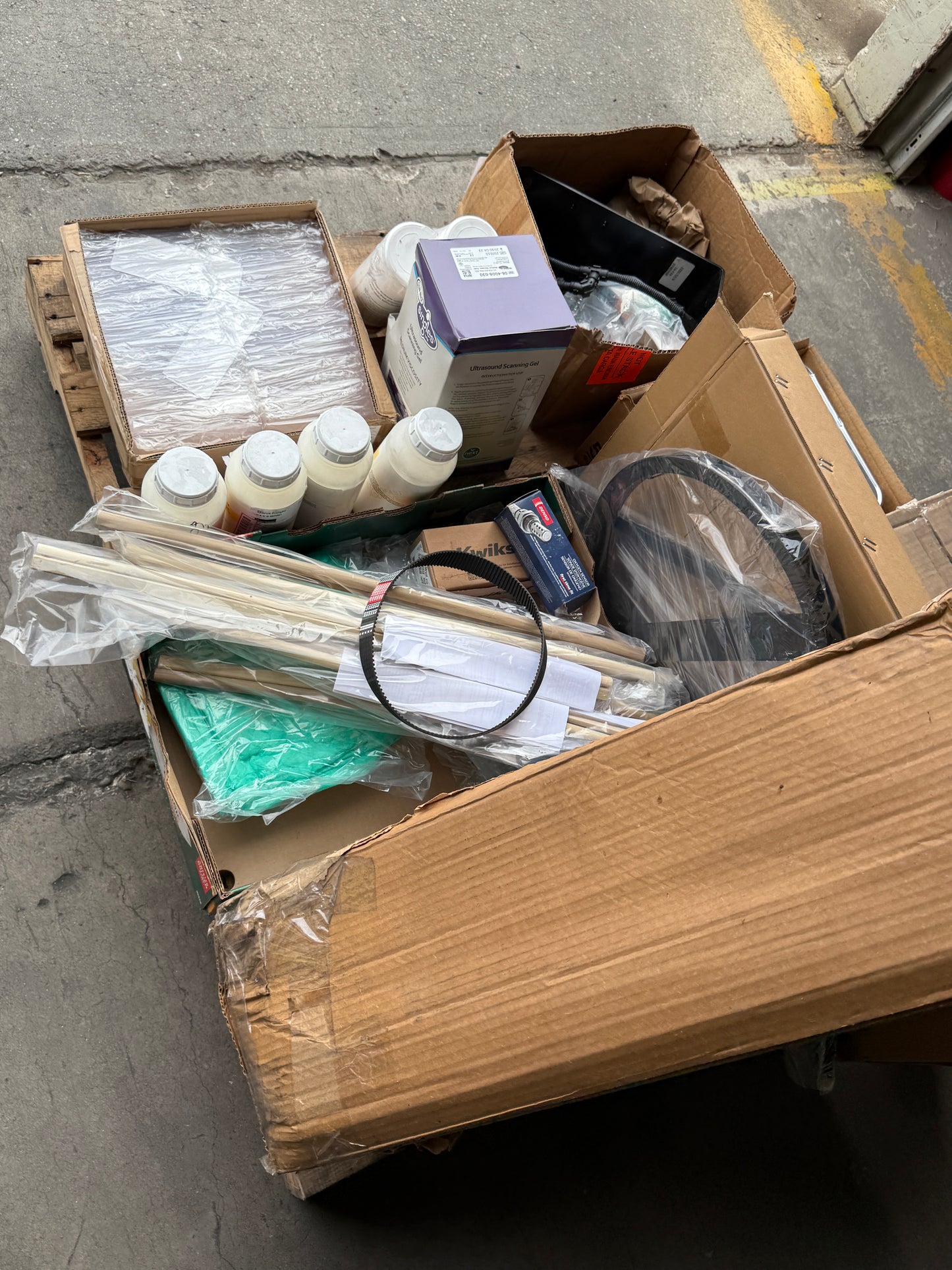 ZA@ Pallet of Wipes, DEUTZ Parts, Aluminum Pan Covers, StandFast Traction Additive, Filters, THERMASOLV, DENSO, Kwikset, & MORE! (AS-IS)