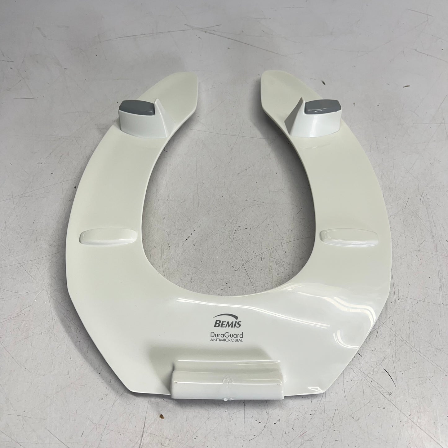BEMIS Medic-Aid Elongated Toilet Seat Heavy Duty Plastic 2"Lift White 2P892A 000