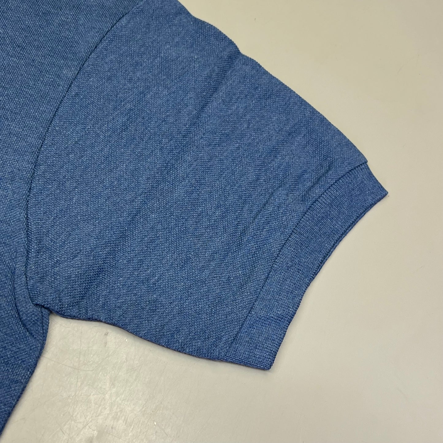 LACOSTE Classic Fit L.12.12 Heather Polo Ribbed Colar Men's Sz XS-2 Blue Chine