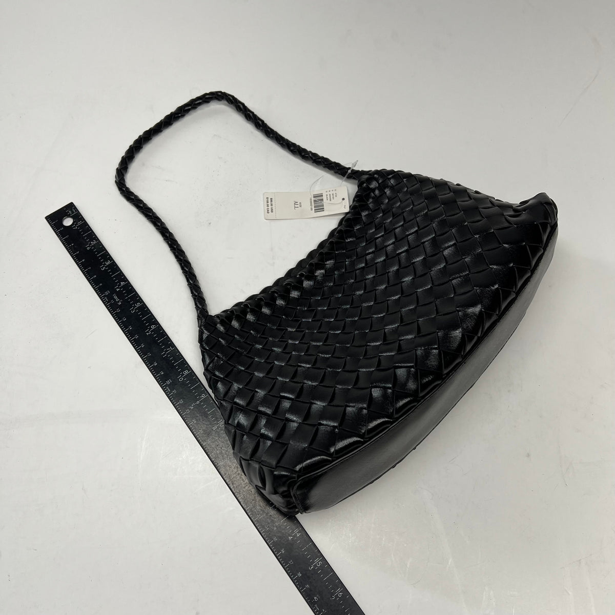 ANTHROPOLOGIE Calla Woven Shoulder Bag Slouchy & Structured Black 103592168