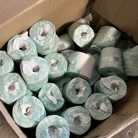 ZA@ TORK (46 ROLLS) Absorbent Bath Tissue Roll 2-Ply White 500 Sheets Per Roll TM1616S