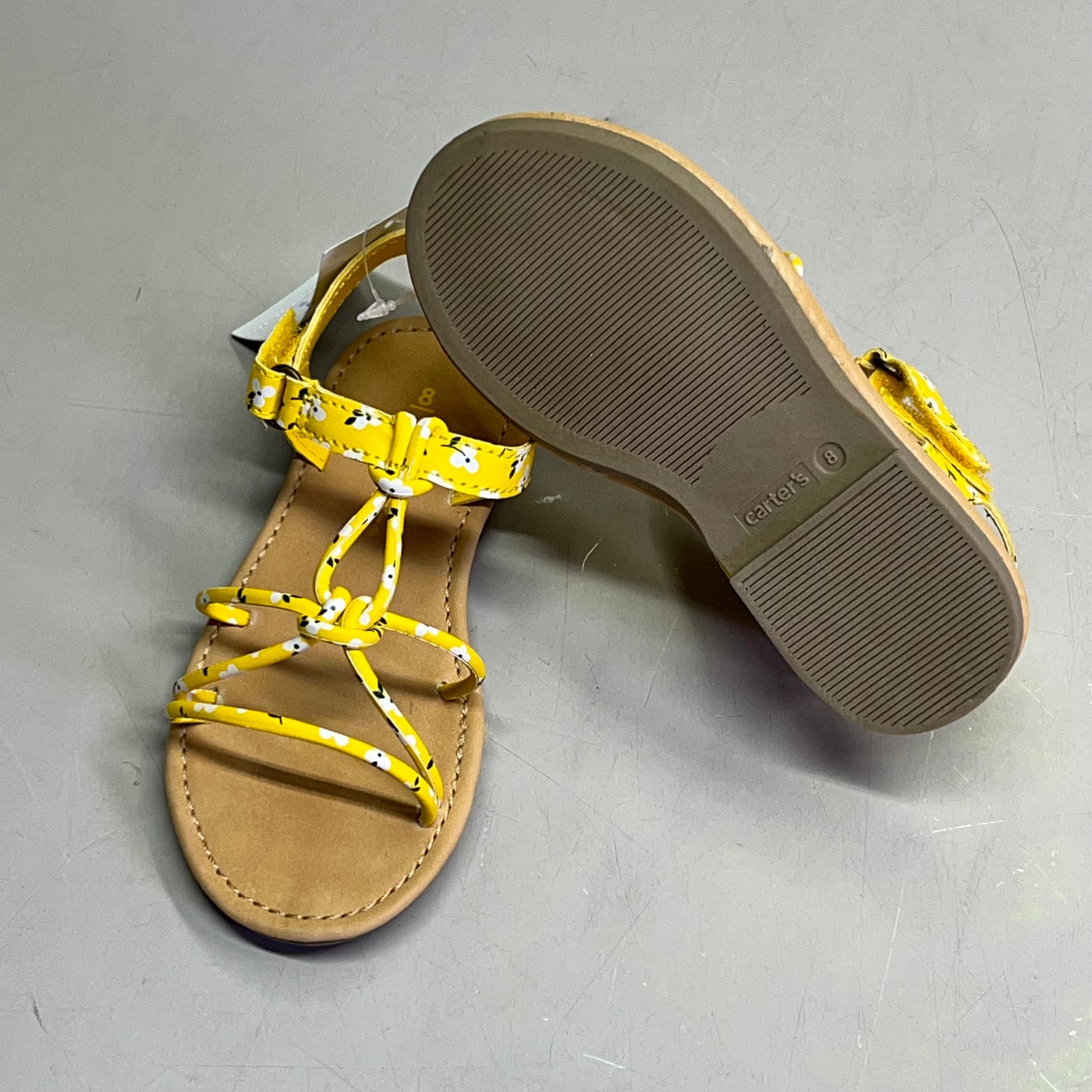 CARTER'S Earla Knot Toddler Sandal Shoe Girl's Sz 8 Yellow CS21V02B
