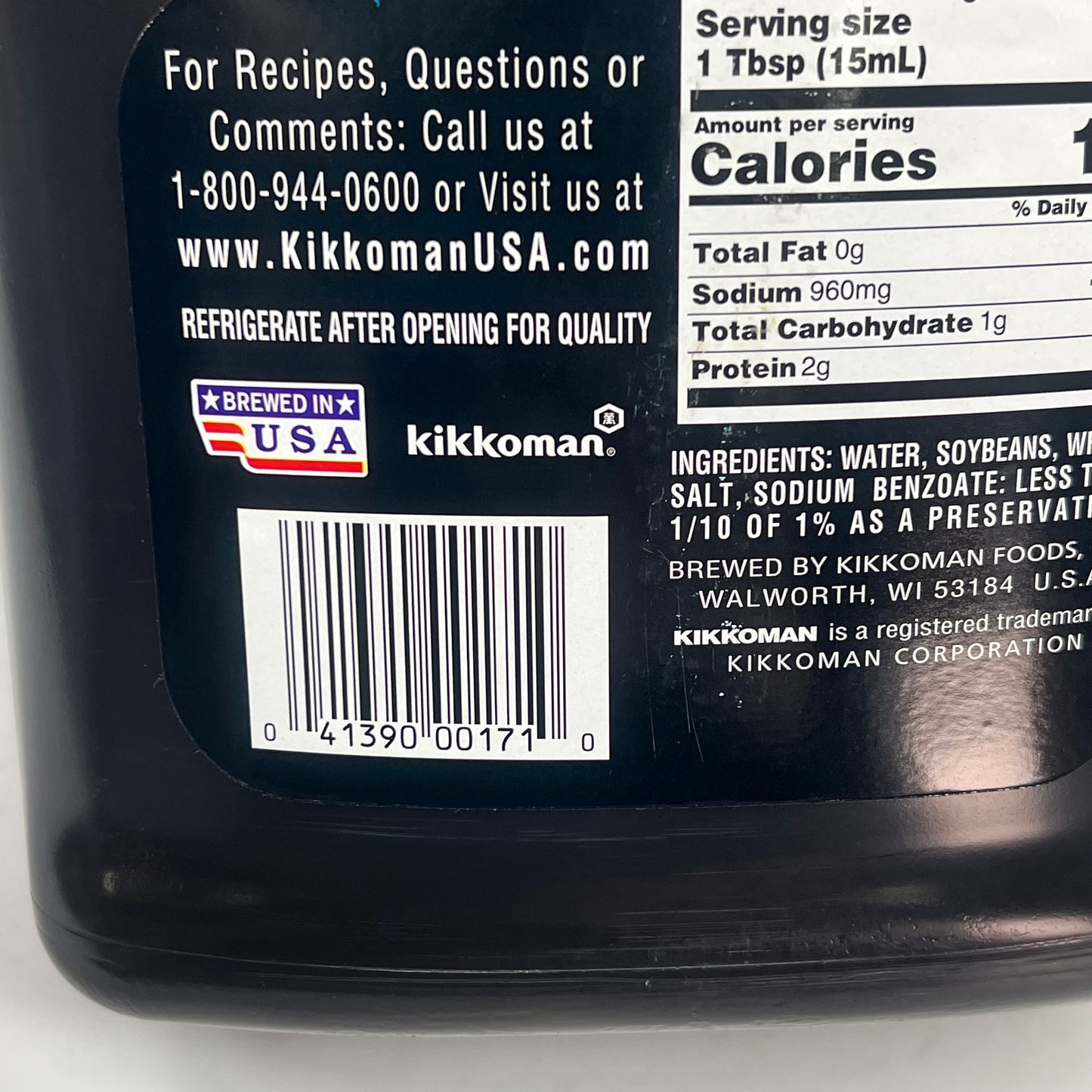 ZA@ KIKKOMAN All Purpose Traditionally Brewed Soy Sauce  1 Gal 253 Servings BB 04/|28