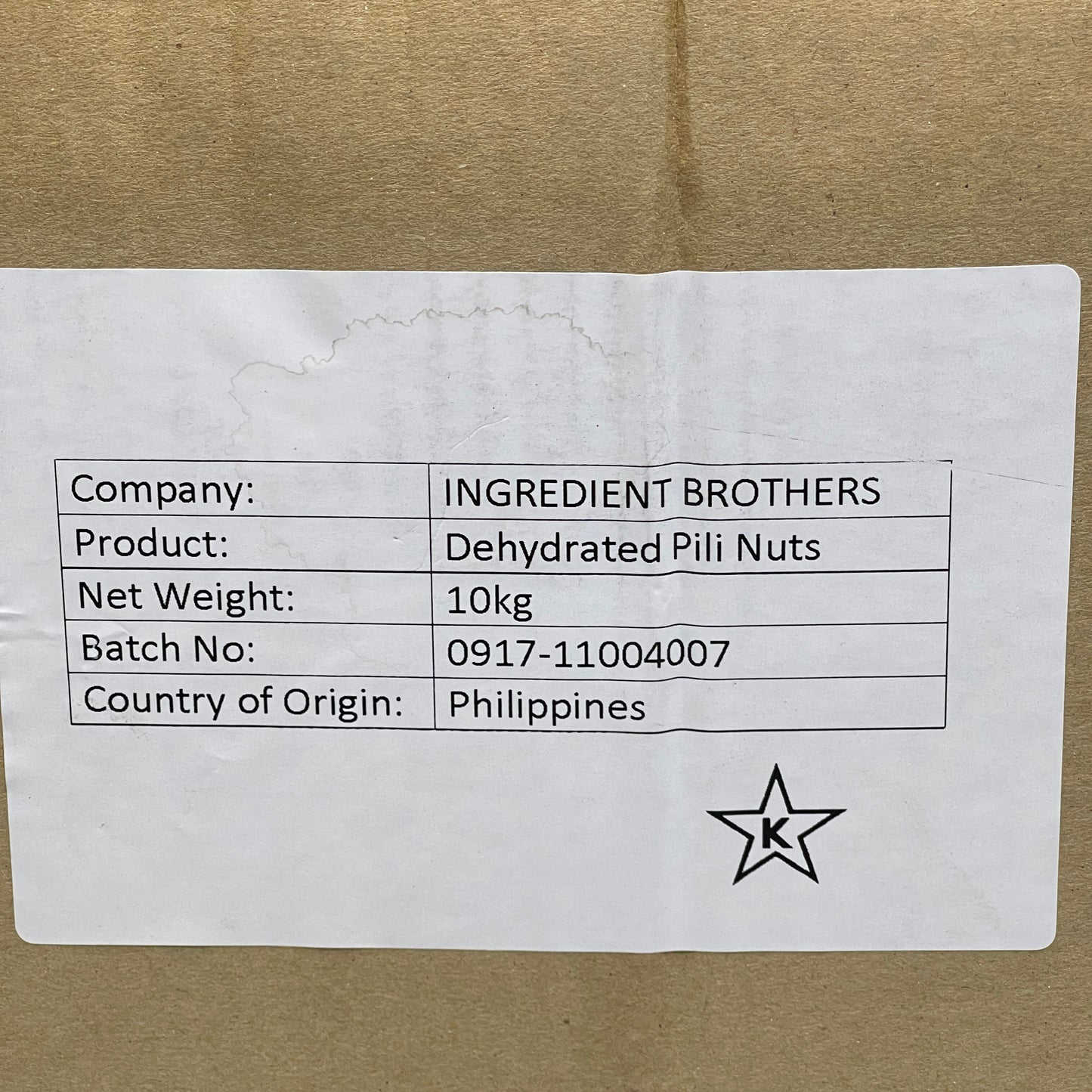 INGREDIENT BROTHERS (22 Pounds) Dehydrated Pili Nuts 10kg