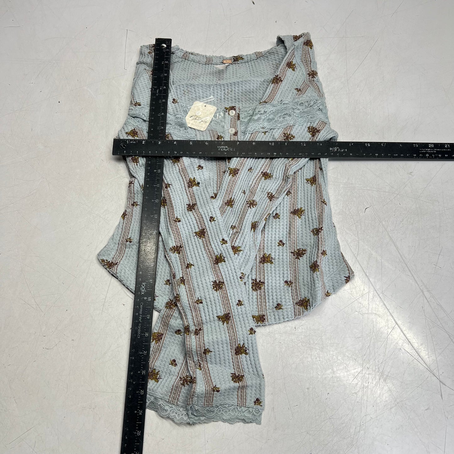 FREE PEOPLE Let's Party Cardi-print Women's Sz S Pearl Blue Combo 103368767