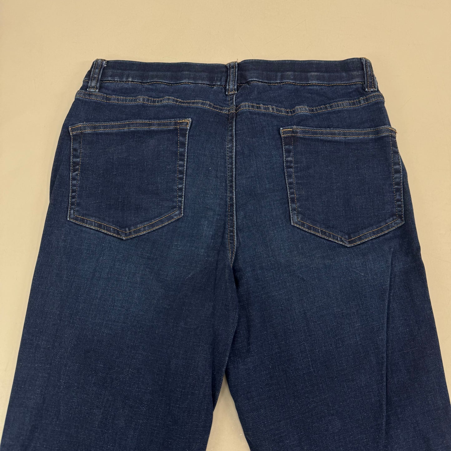 DENIM & CO.  Easy Stretch Slim Leg Buttonfly Women's 10 Denim Blue