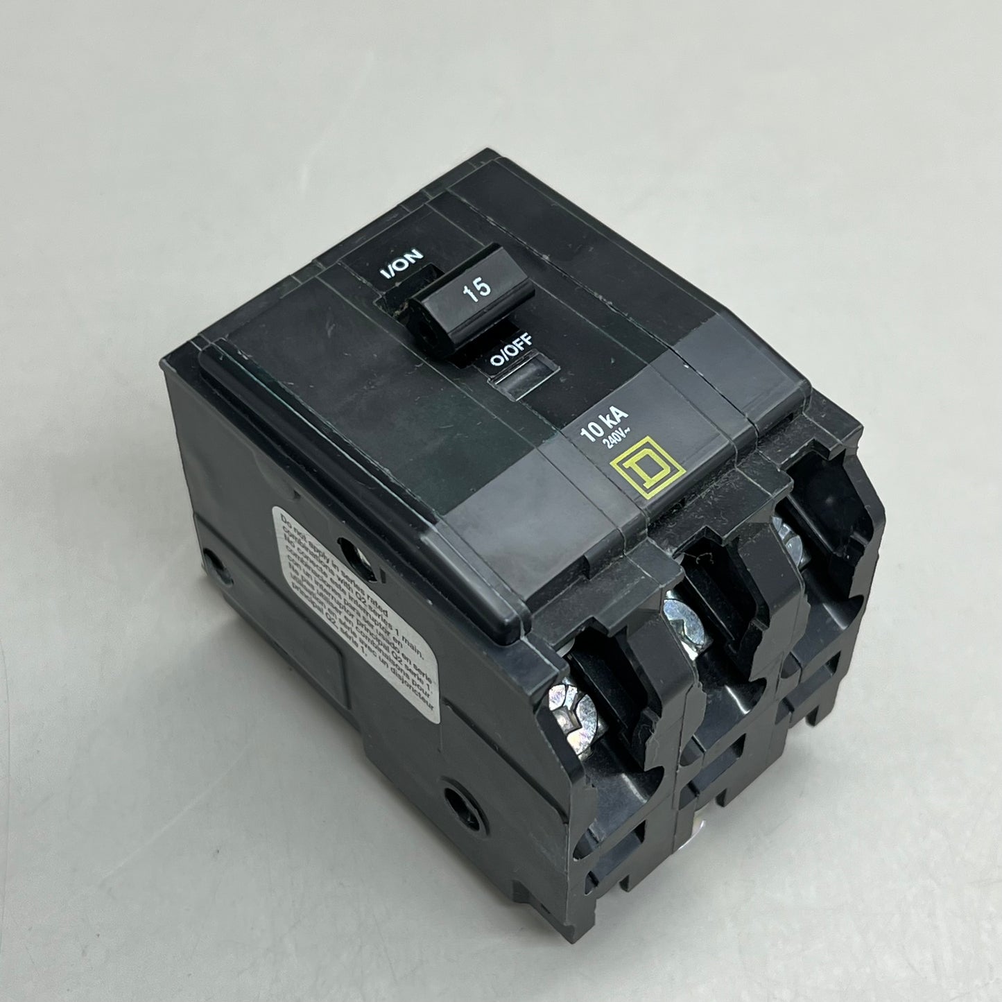 SQUARE D 15 Amp Circuit Breaker Bolt-On 3Pole 240V by Schneider Electric QOB315