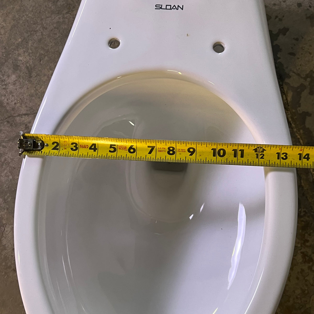 SLOAN Commercial Ada Toilet Bowl - Floor Mount Rear Outlet White 1.6 GPF ST2229A