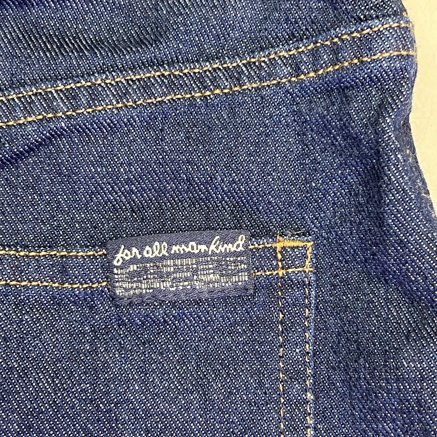 7 FOR ALL MANKIND Soft Denim Zip Up Jumper Womens Sz M Dark Blue AU7190865A WLSR