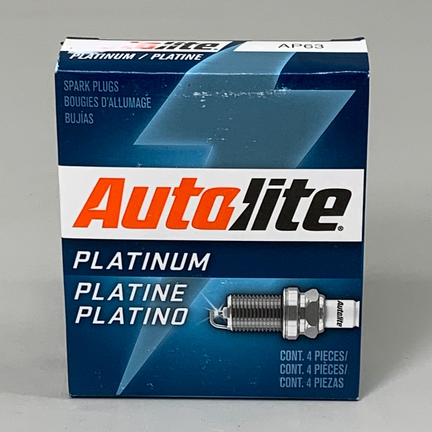 AUTOLITE (4 PACK) Platinum Spark Plugs Not Tapered Nickel 13/16" Hex SZ AP63