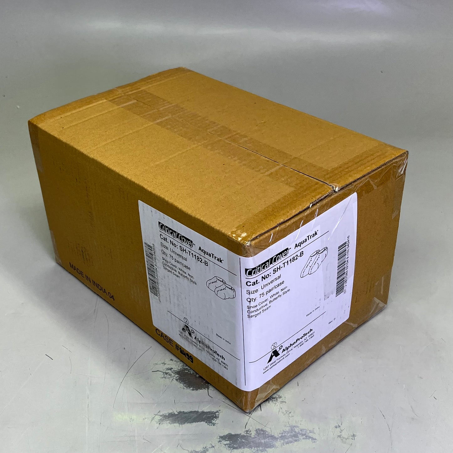 CRITICAL COVER (75 PAIRS) AlphaTrak Disposable Shoe Covers White SH-T1182-B