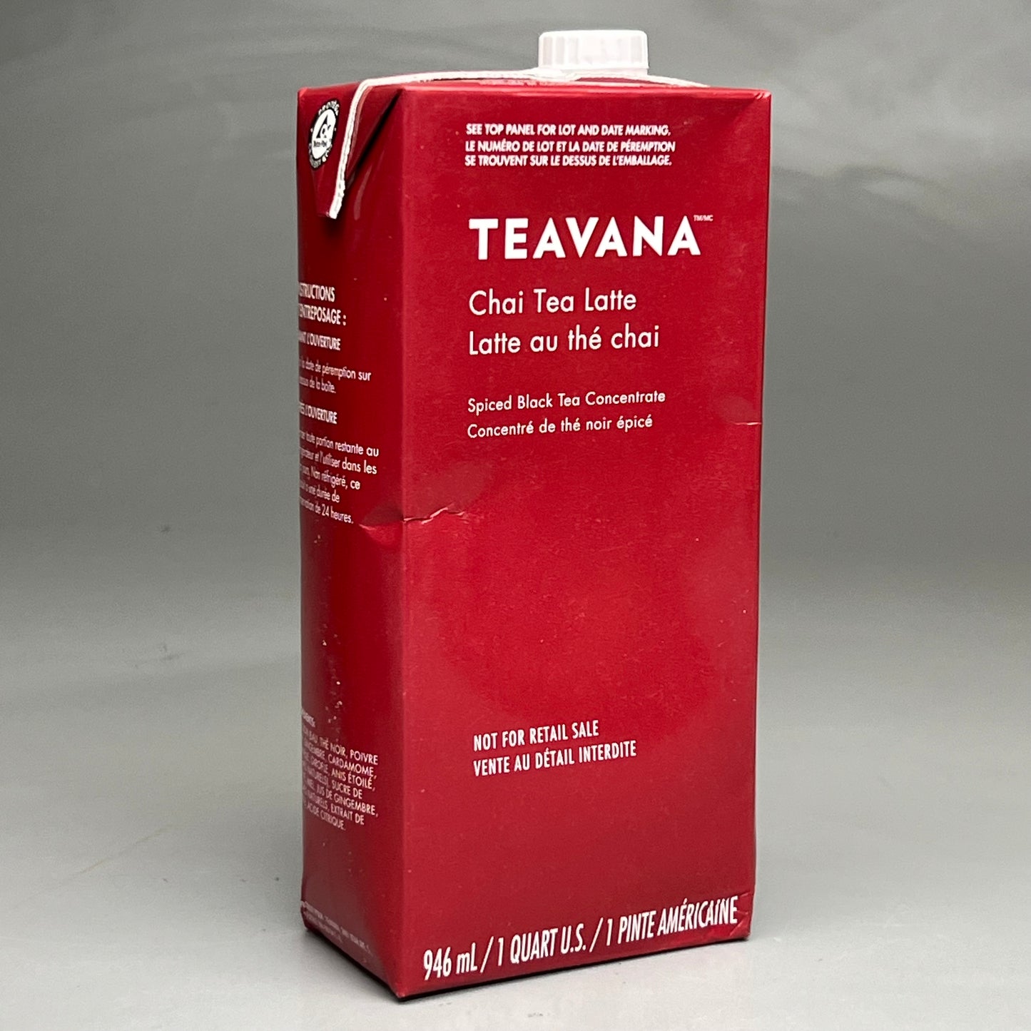 ZA@ STARBUCKS (5 PACK) Teavana Chai Tea Latte 1 Quart/bottle BB 08/24 (New)