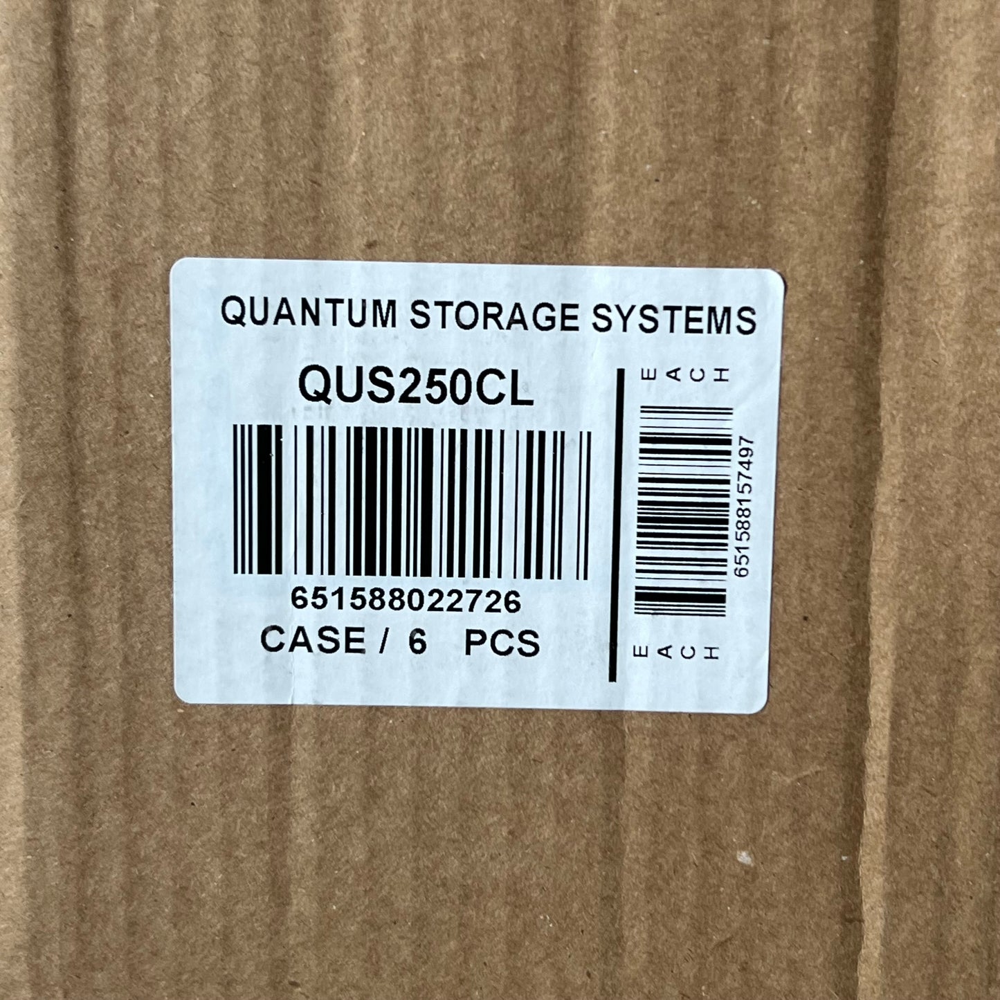QUANTUM (6 PACK) Storage Systems Sz 14"W x 16"L x 7"H, QUS250CL