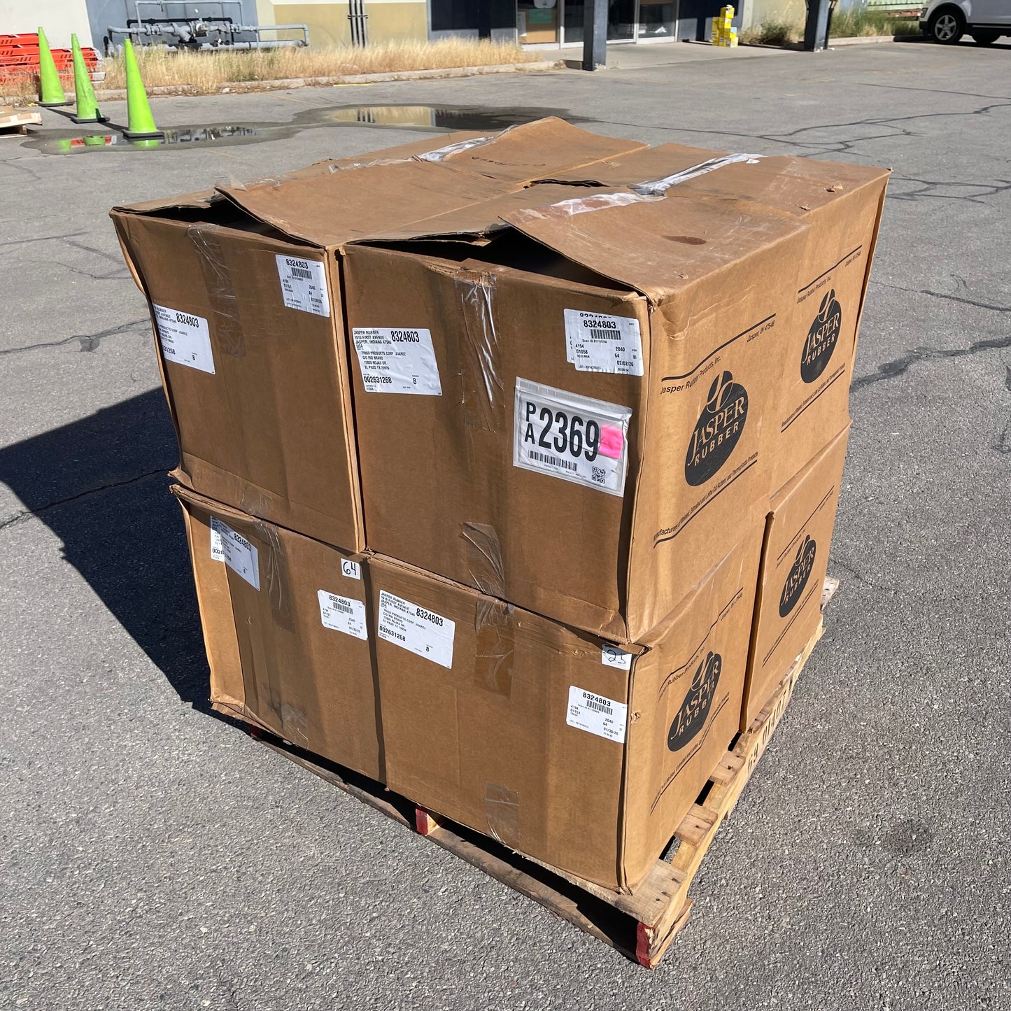 ZA@ Pallet of JASPER RUBBER Round Gaskets 3.5” Dia 002631268 (AS-IS)(B)