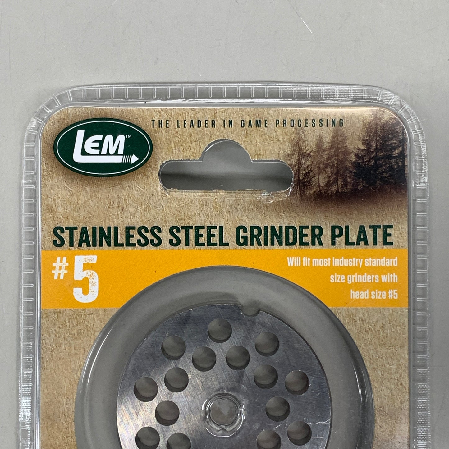 LEM Grinder Plate 6mm #5 (1/4") 2-1/8" Diameter Stainless Steel