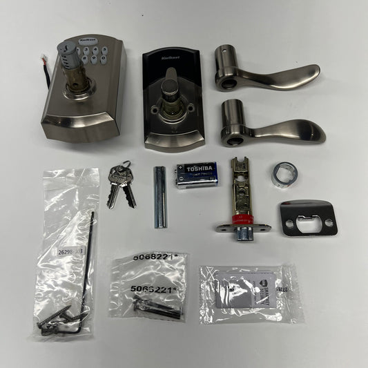 KWIKSET Smart Code 955 Electronic Pembroke Door Handle Satin Chrome 99550-002