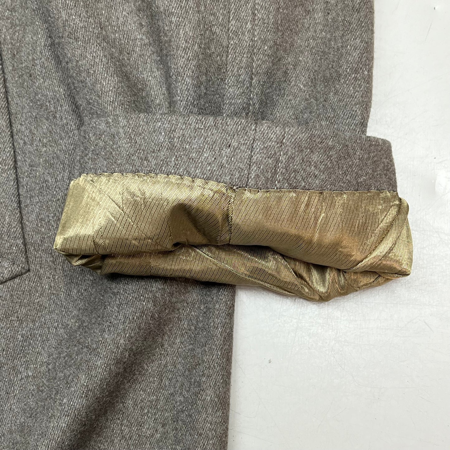 PHIL'S ASTORIA Wool Trench Coat Made In USA Men's Sz M Heather Brown