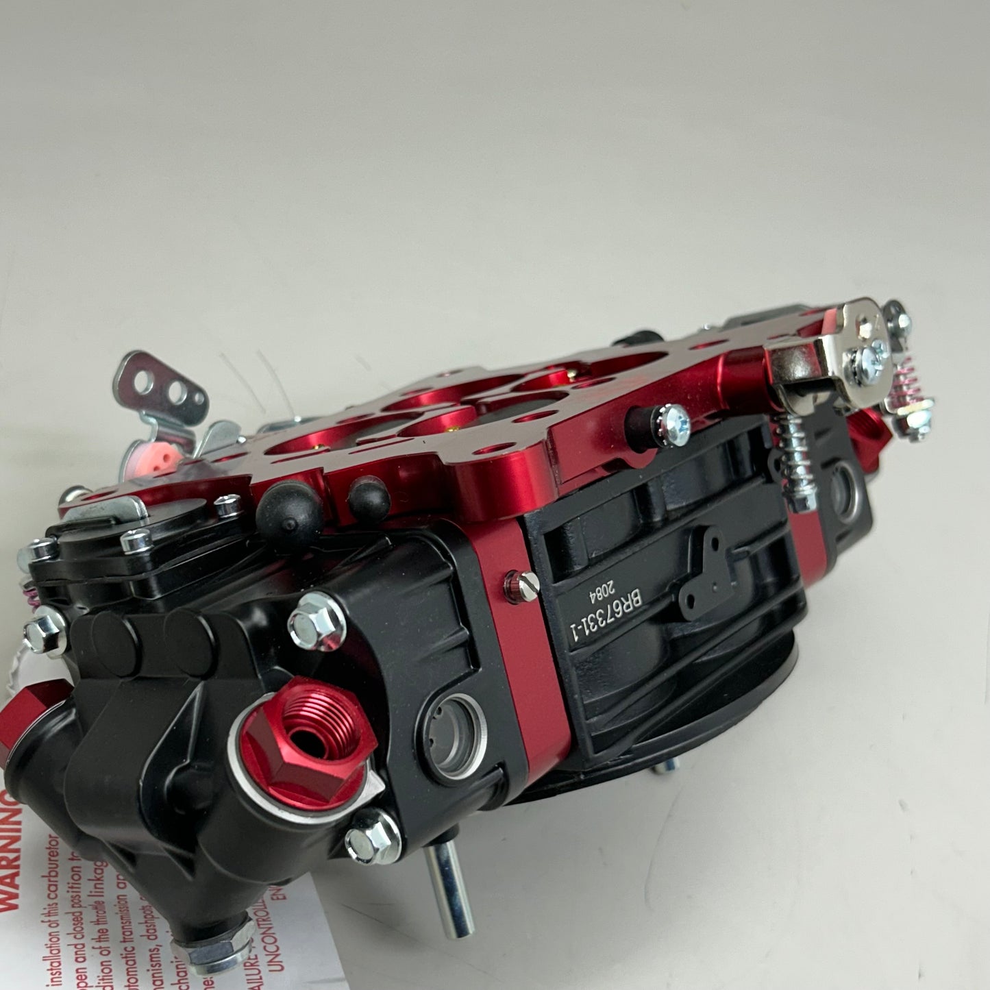 BRAWLER Race Carburetor Mechanical Secondary Red/Black BR67331-1