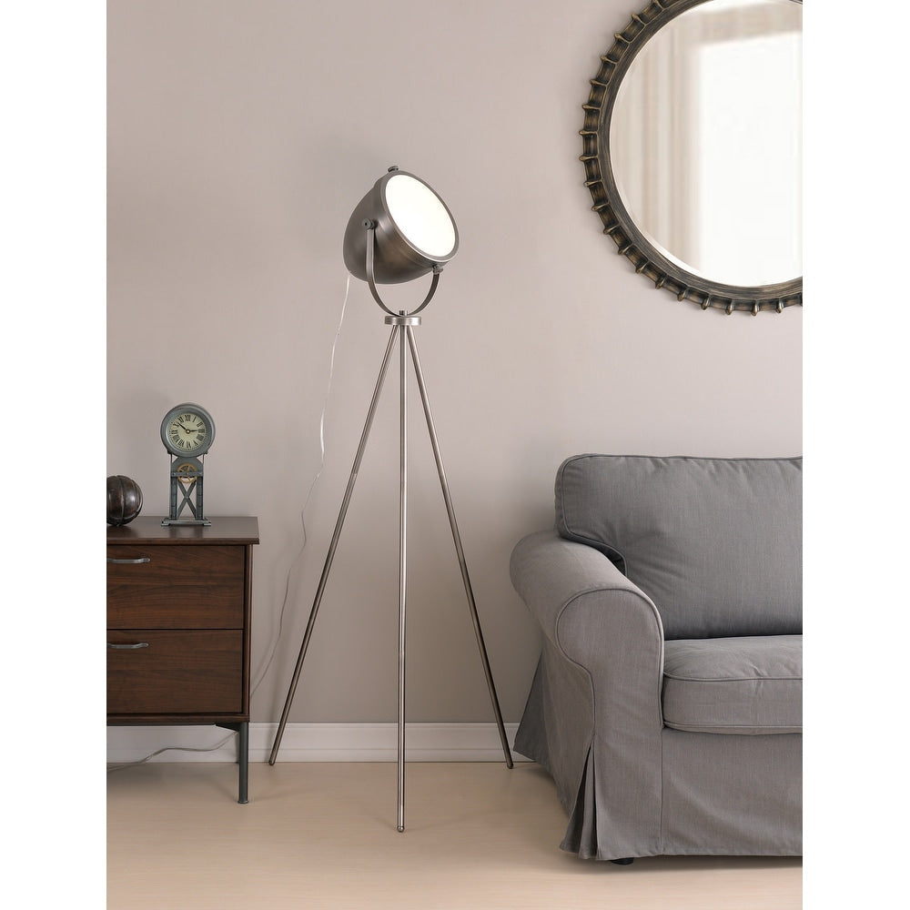 KENROY HOME Oculus Single Light Novelty Floor Lamp 61" Antique Brass 33100AM