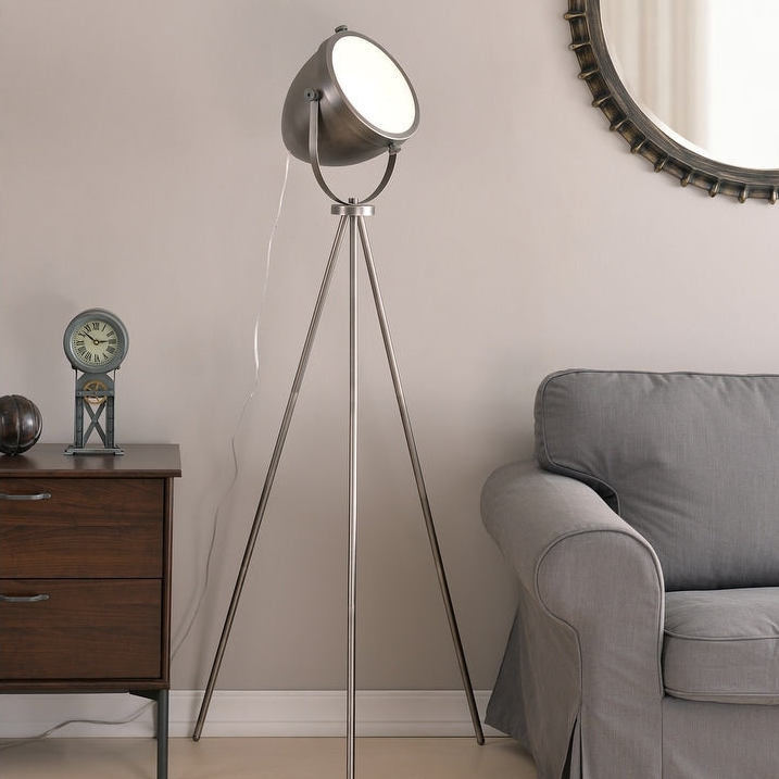 KENROY HOME Oculus Single Light Novelty Floor Lamp 61" Antique Brass 33100AM