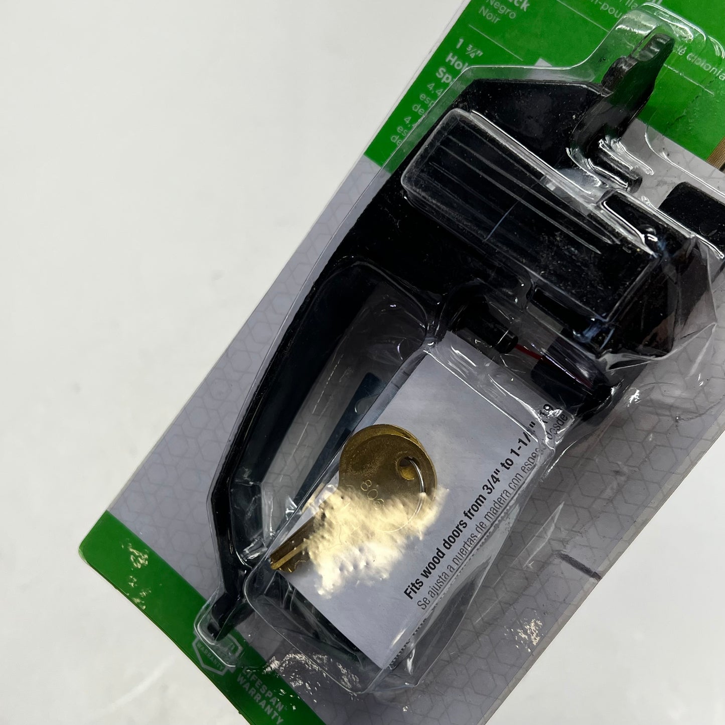 NATIONAL HARDWARE Colonial Push Button Latch Keyed 1-3/4" Holes Black N100-031
