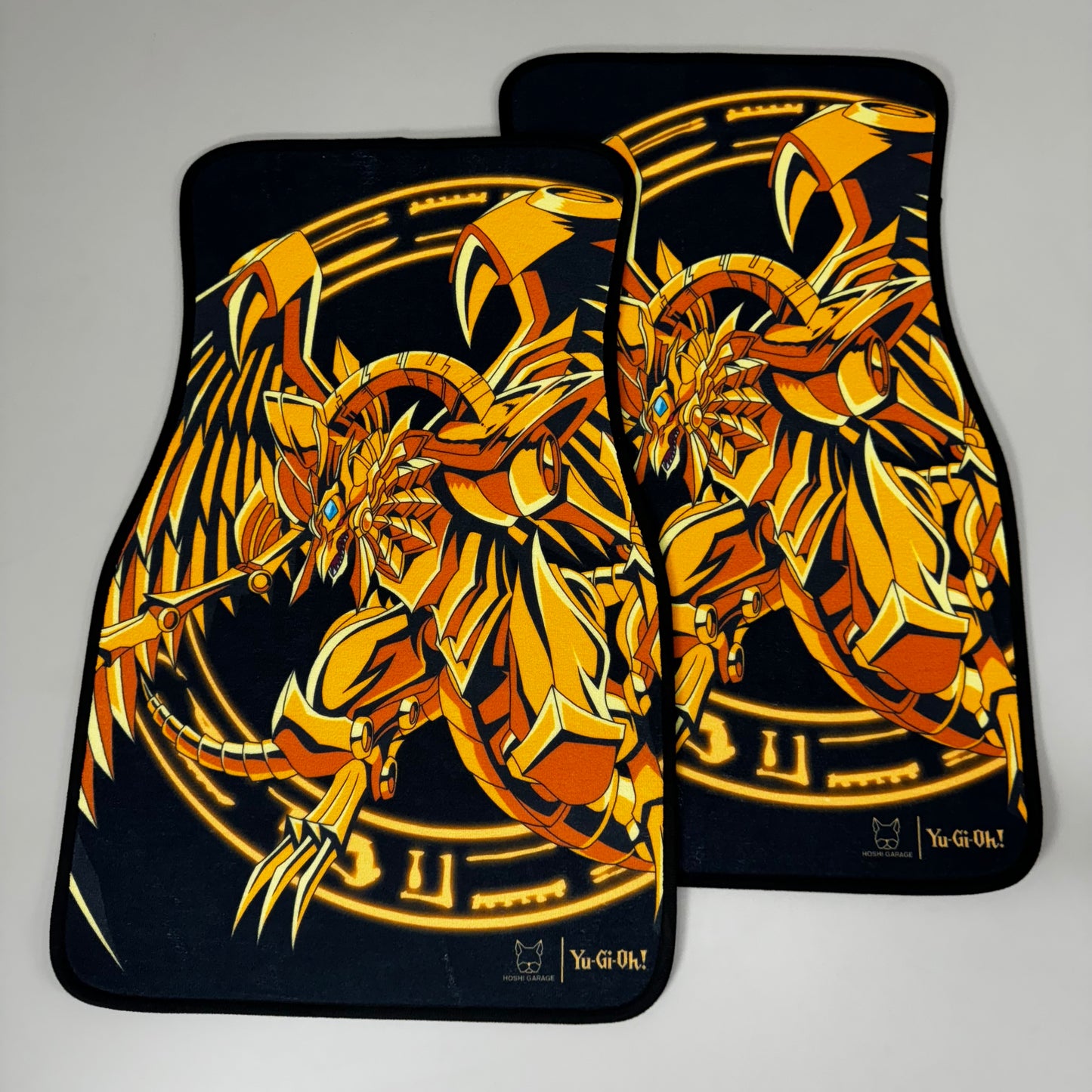 HOSHI GARAGE (SET OF 2) YU-GI-OH! Matching Wing Dragon of Ra Universal Car Mat