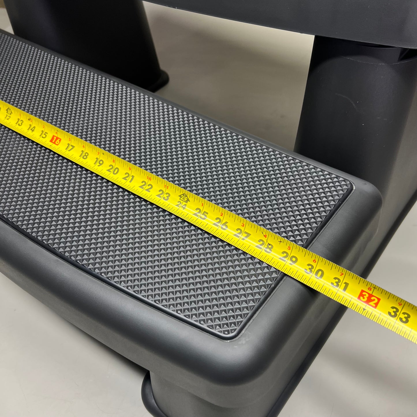 WATKINS 2 Tier Polymer Spa Step Non-Slip Surface 22.5"x30.5"x17" Black New
