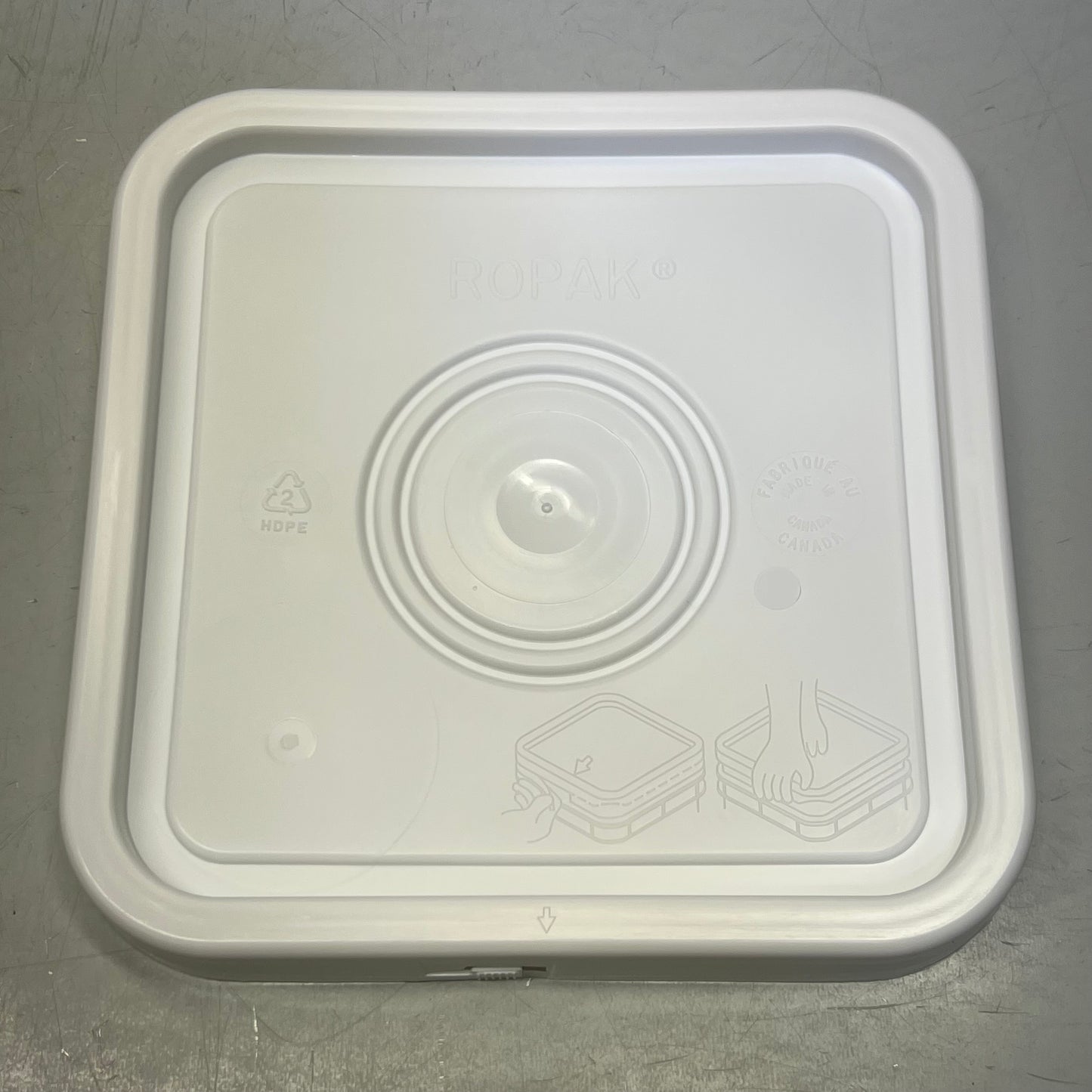 ROPAK (96 PACK) Plastic Pail Lids, White Sz 9.5" x 9.5" 56WSL2