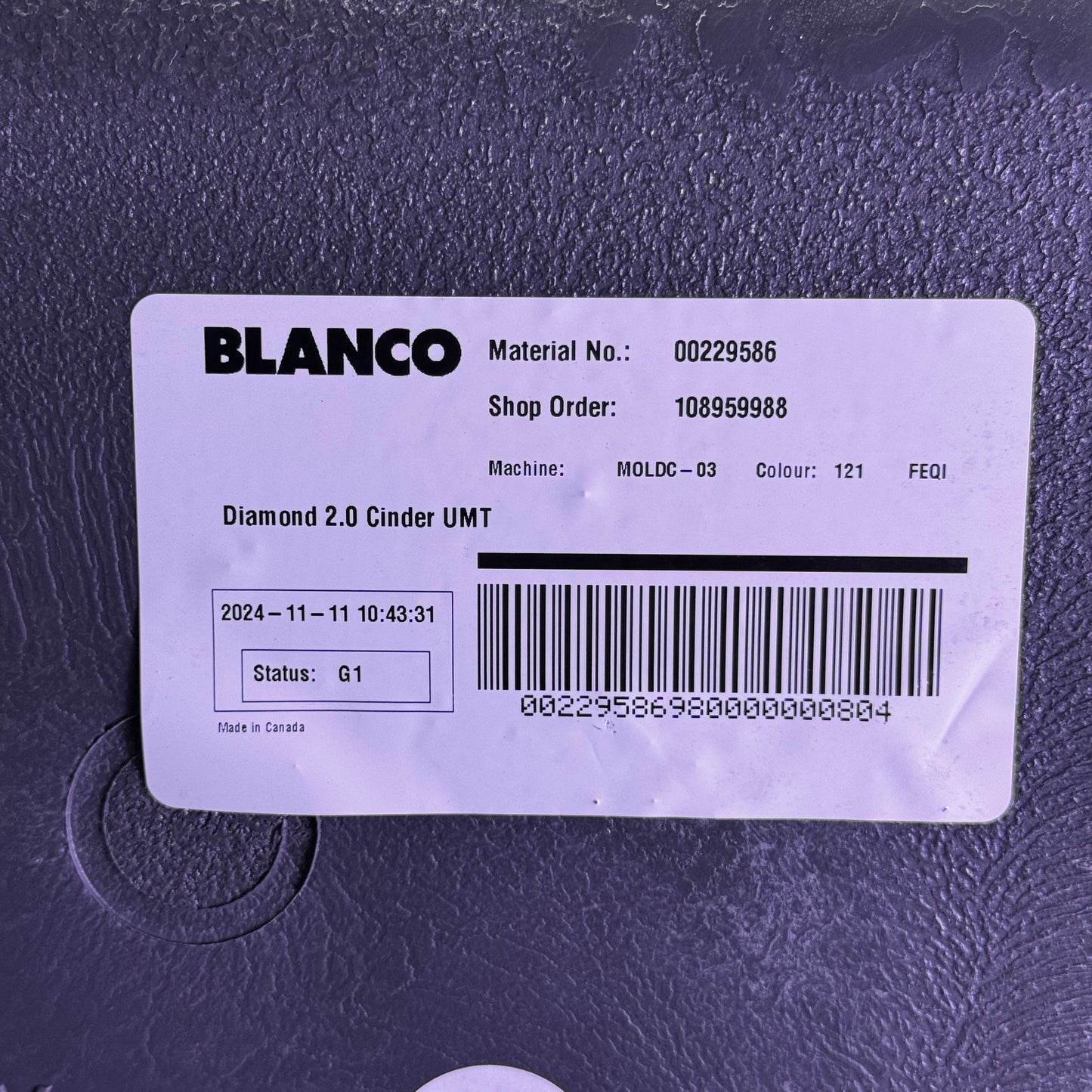 BLANCO Diamond Silgranit Double Bowl Under-mount (Cinder) 32" 441470