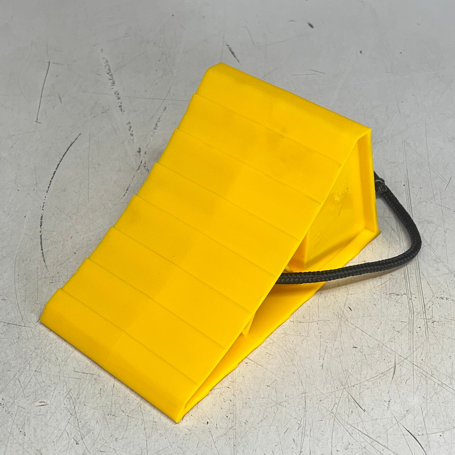 ZA@ CAMCO (2 PACK) Plastic Wheel Chock W/ Rope for Tires up to 26" Yellow 44472