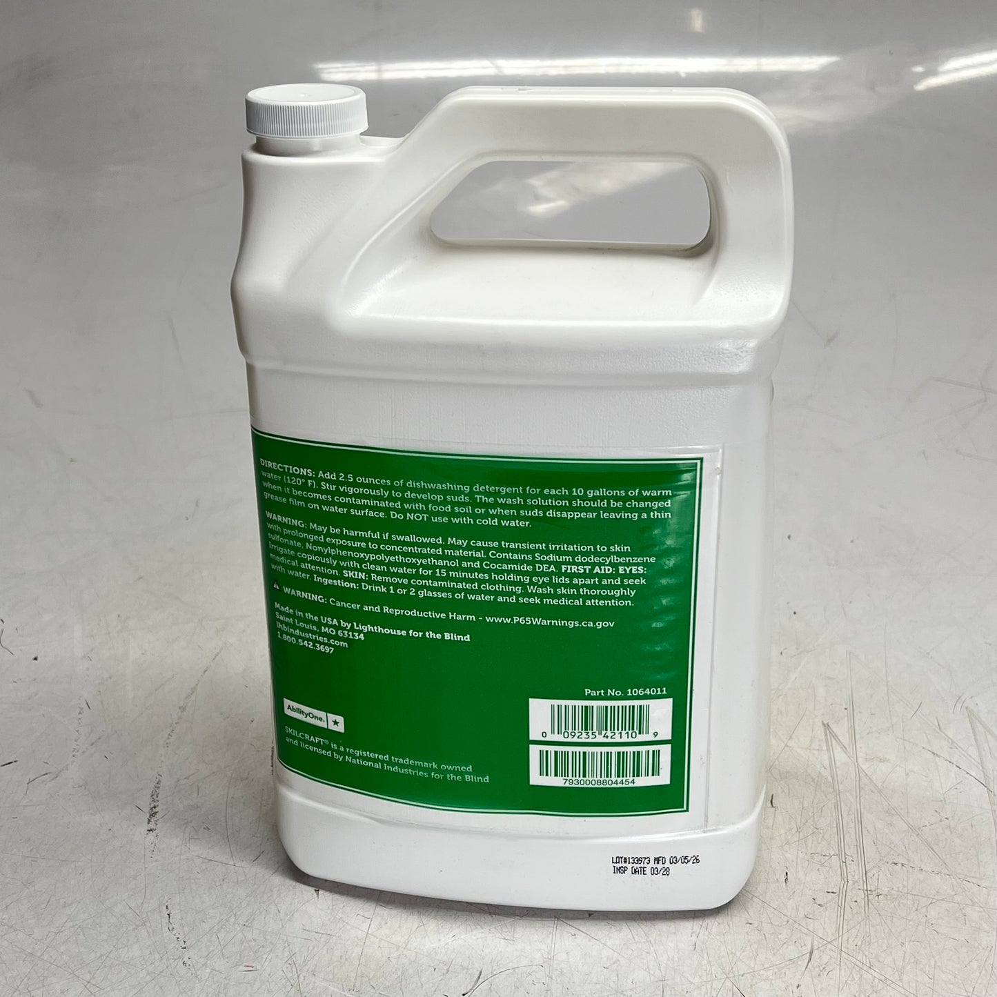 SKILCRAFT (2 PACK) Kitchen Mate Dishwashing Detergent 1 Gal Clear 1064011