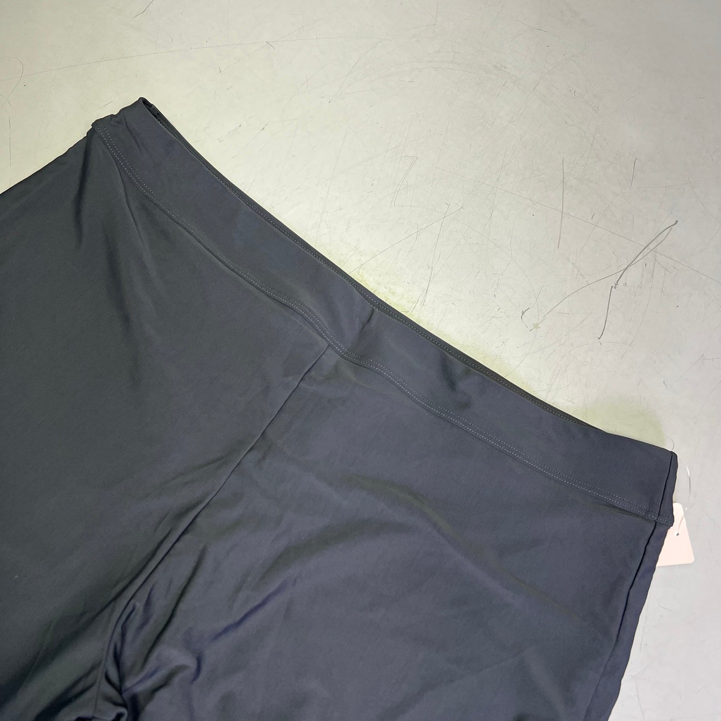 ATTRACO High Waist Swim Shorts Criss Cross Mesh Leg Women's Sz 2XL Grey/Black