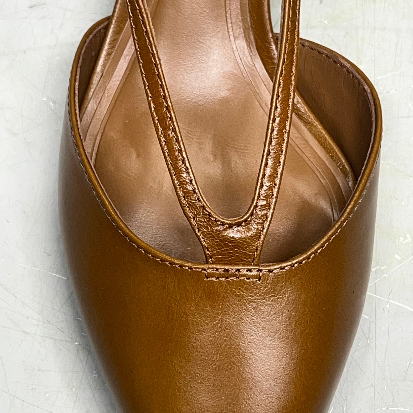 ZA@ ZARA Leather Pointed Toe Heel Sandal Women's Sz EU 38 / US Sz 7.5 Brown