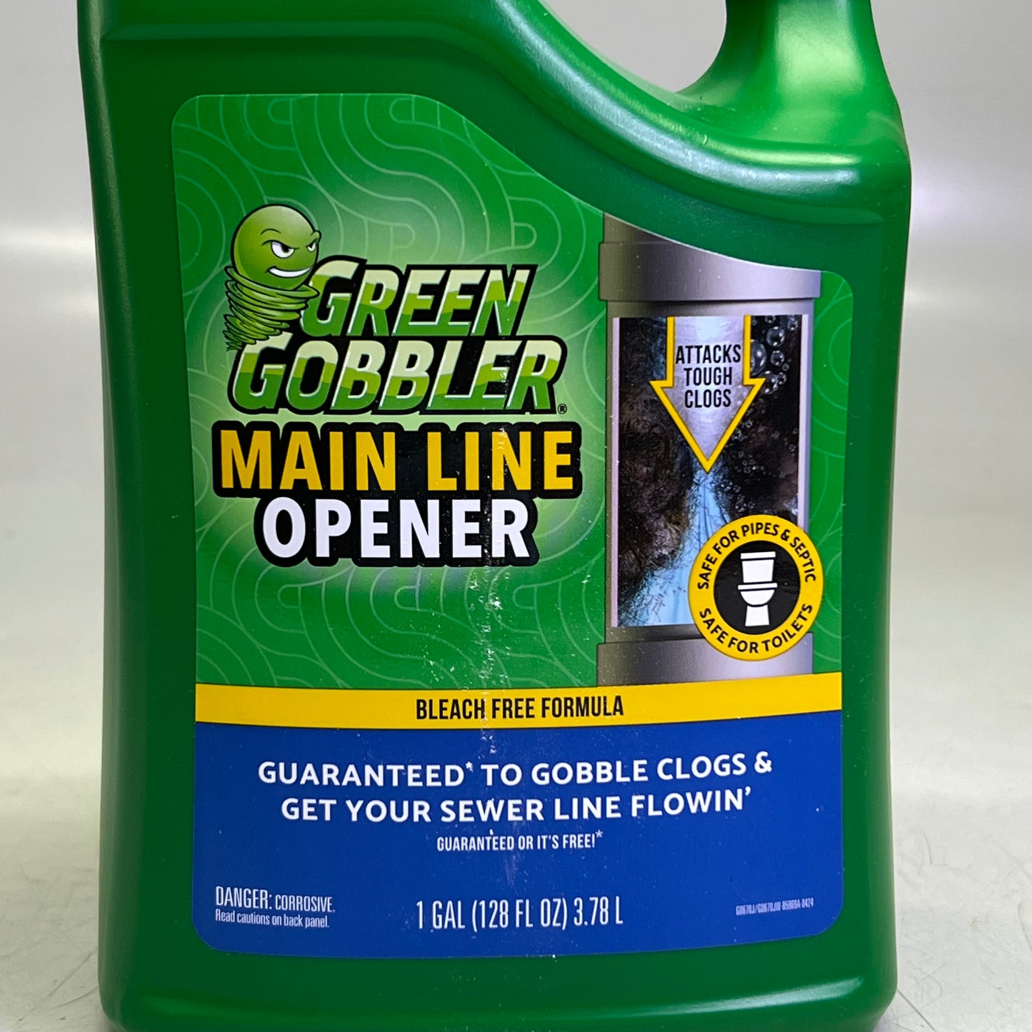 GREEN GOBBLER Main Line Drain Opener and Clog Remover Liquid 1 Gal.