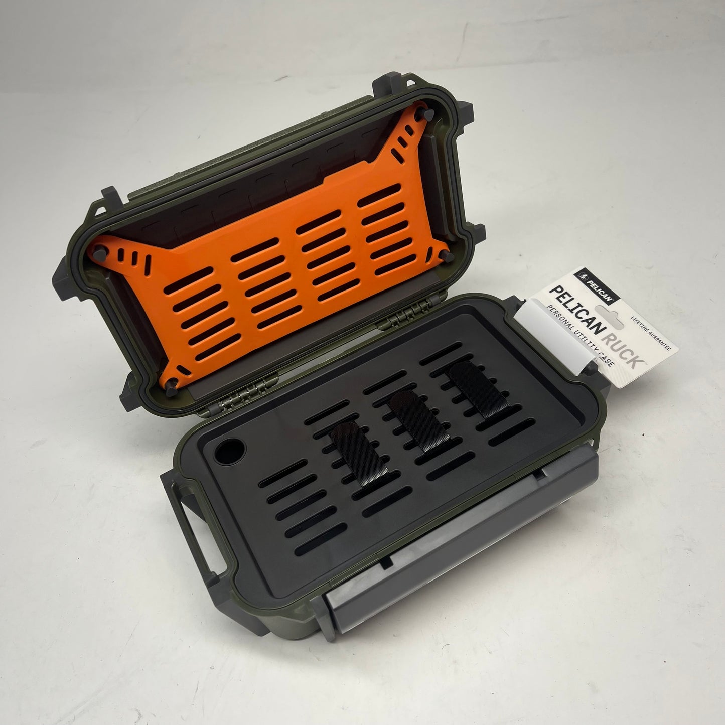 PELICAN  Ruck R60 Case Crushproof 11.14x6.86x3.88" OD Green RKR600-0000-OD
