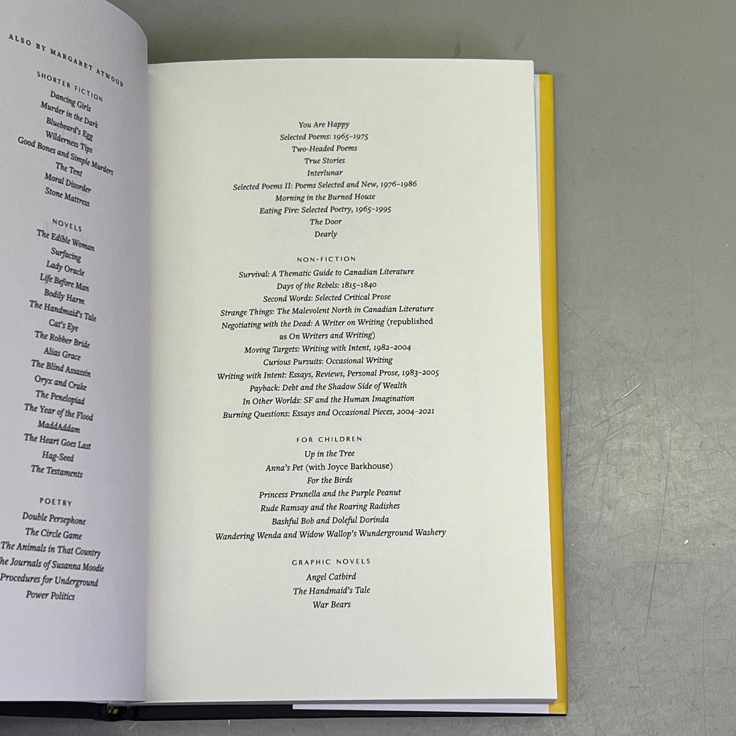 OLD BABES IN THE WOOD Stories Hardback By Margret Atwood National Bestseller