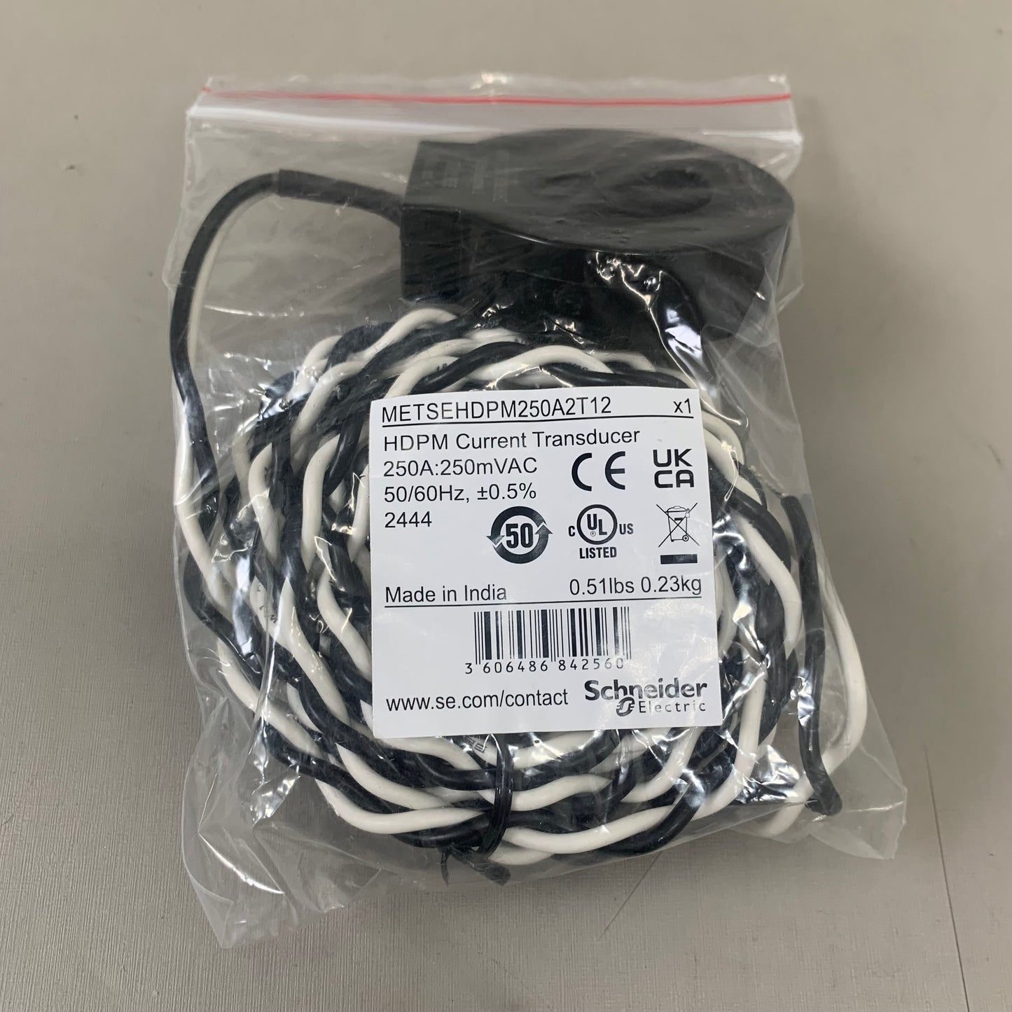 SCHNEIDER ELECTRIC Solid Core Current Transformer HDPM6000 METSEHDPM250A2T12