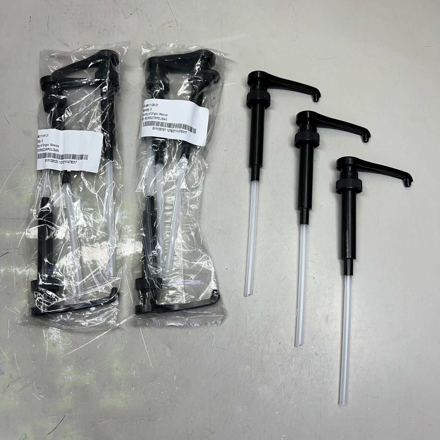 ZA@  (9 PACK) Syrup Pump Dispensers  11" Long Black 011128121