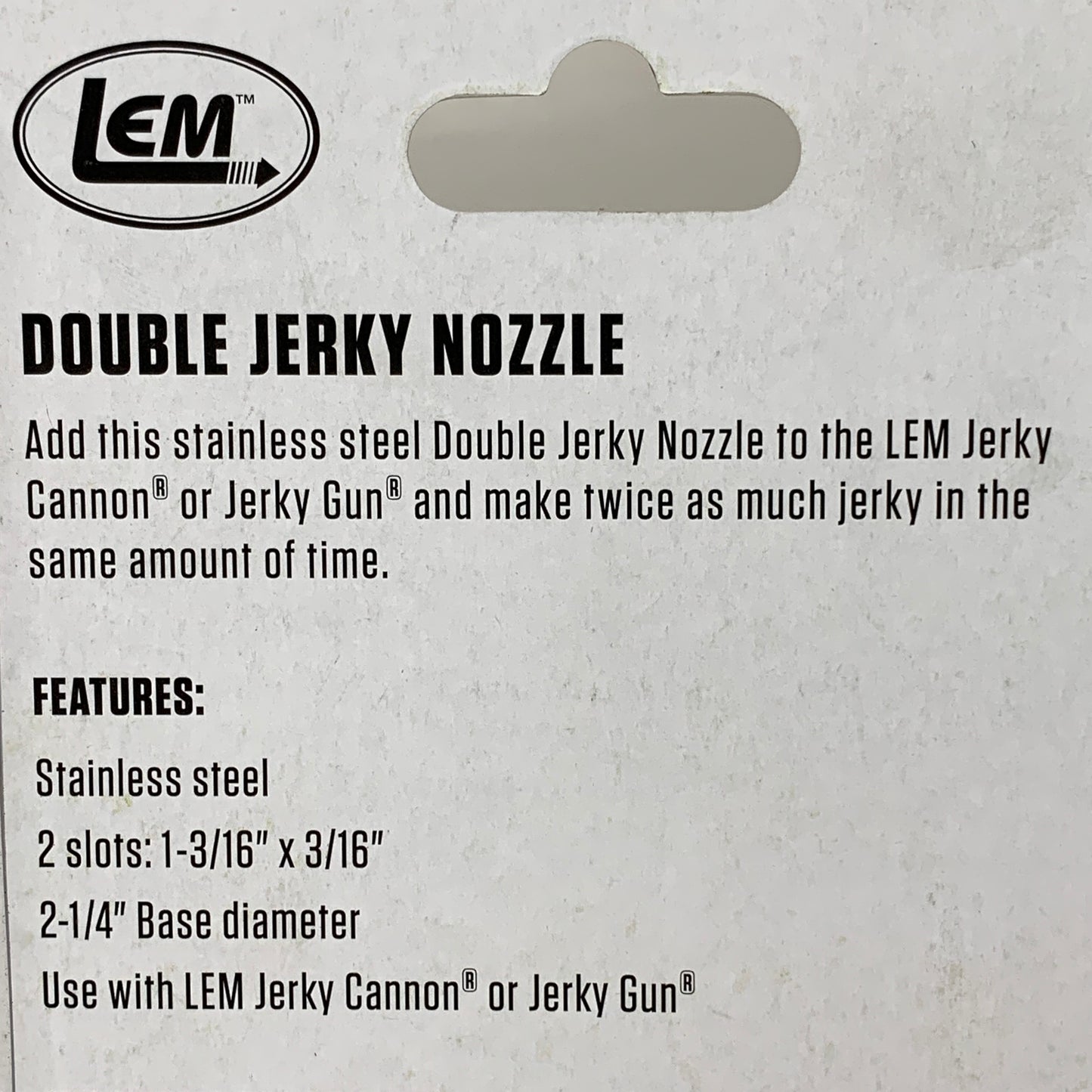 LEM (2 PACK) Jerky Cannon Double Jerky Nozzle Stainless Steel 468A