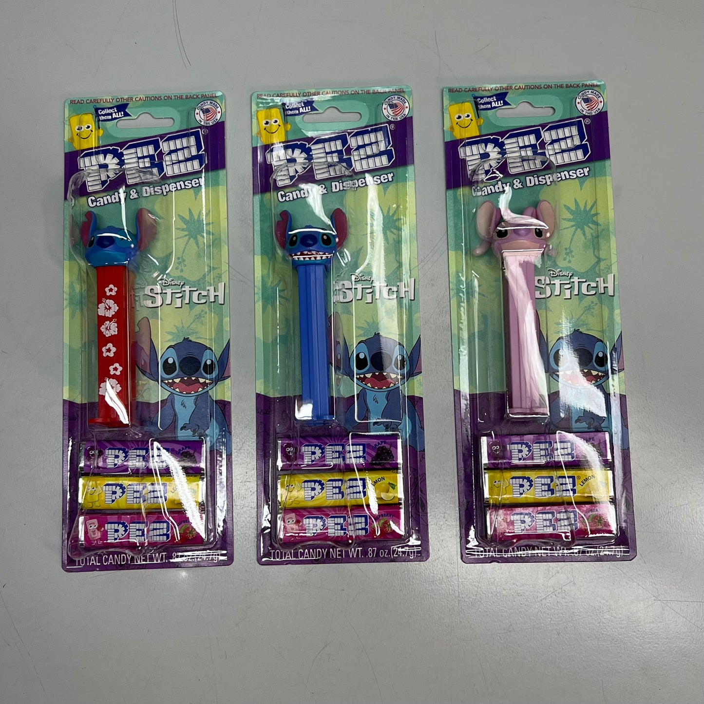 PEZ (12 PACK) Collect Disney Stitch Assorted Candy Dispensers & Refill BB 12/29