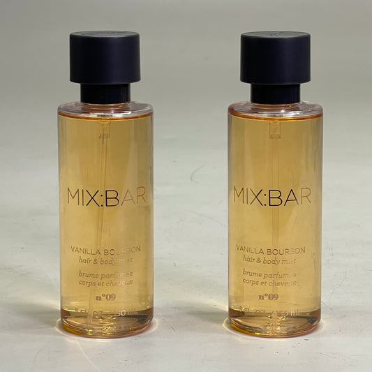 MIX:BAR (2 PACK) Hair & Body Mist Vanilla Bourbon 5 fl oz each Clear 052-05-5093