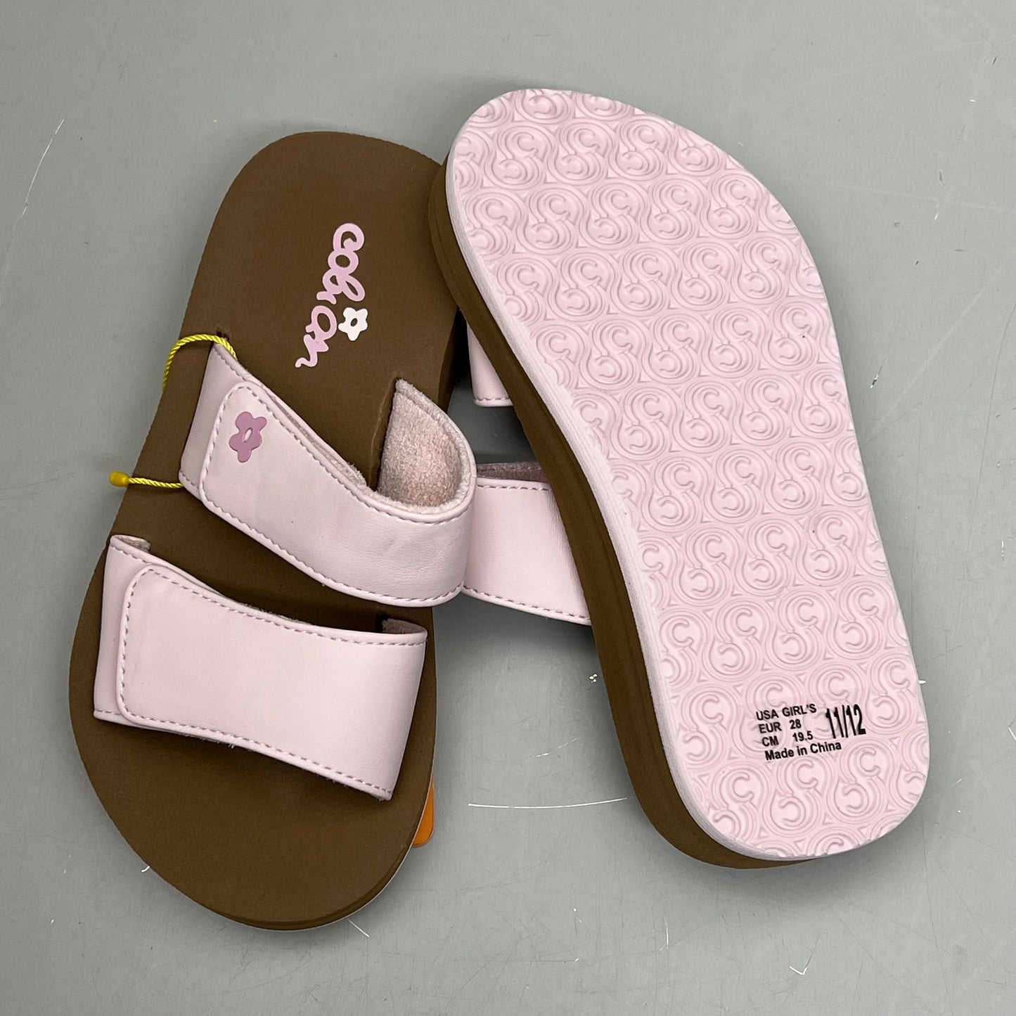 COBIAN Lil' Dana Strap Flower Sandals Kid's Sz 4/5 Pink LDA24-650